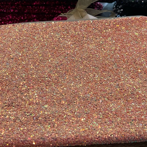 Handcrafted! 🤩Gorgeous Steel Silver Glitter Makeup Bag or Evening Clutch - Picture 12 of 12